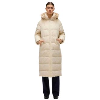 Vero Moda Elanor Laurie gewatteerde lange jas voor dames (Havermout)