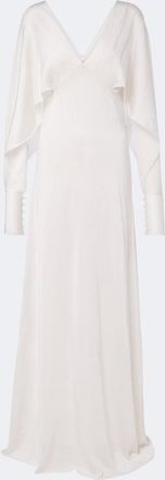 Fendi Draped caped silk gown