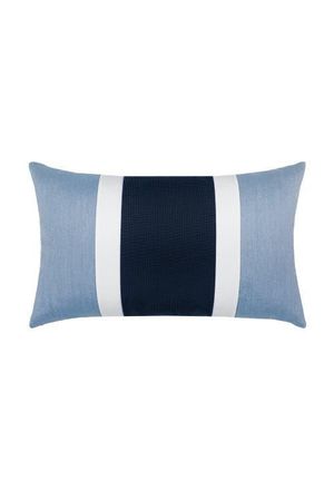 Elaine Smith Nevis panelled dimensional banded Indoor & Outdoor Woven Accent Pillow in Ocean at Nordstrom, Size 12X20