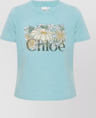 Chlo&eacute; cotton logo-print short-sleeve t-shirt