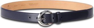 Aigner Leren Fashion Riem met Logo Gesp - Dames - Riemen - Zwart - 75 CM - Leer - Accessoires