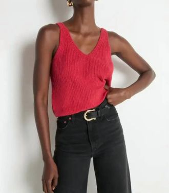 Nation Ltd Cece Sweater Tank Top In Red