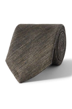 Mr P. 8.5cm Linen and Silk-Blend Tie