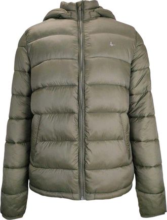 Jack Wills Herenjas met capuchon en geborduurd Kershaw-logo (Khaki)
