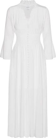 Americandreams Sally Lange Jurk - Dames - Maxi kleedjes - Wit - XL - Kleedjes