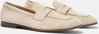 Scarosso Gregory Loafers in Cream - Suede at Nordstrom, Size 40.5