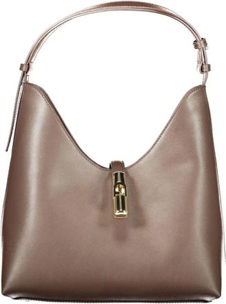 Furla Borsa a Spalla in Pelle con Chiusura Ispirata al Bamb&ugrave; - - Bags - Donna - Marrone - ONE SIZE