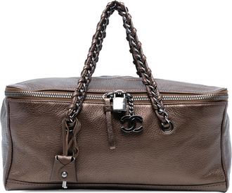 Chanel Pre-owned Womens Large Cc Luxe Ligne Bowler Handbag - Tan Leather - One Size