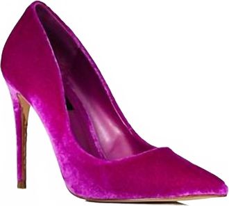 Aqua Womens Britv Pointed Toe High Heel Pumps In Velvet Pink