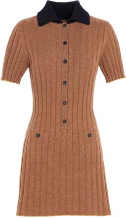 Barrie Abito midi a coste - Marrone