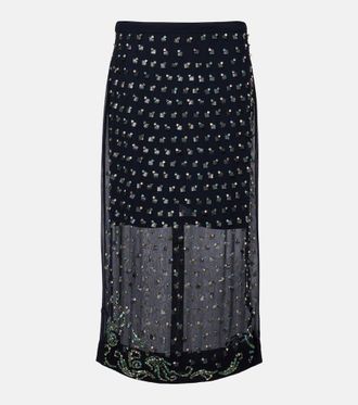 Dries Van Noten Embellished midi skirt