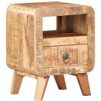 vidaXL Comodino 30x30x41 cm in Legno di Mango Grezzo vidaXL