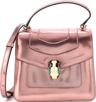 Bulgari Serpenti Top Handle Bag Patent Small