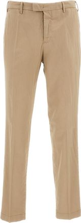 PT01 Soft Beige Slim-Fit Trousers with Tailored Design
