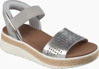 Skechers Womens Skechers BOBS Sun Ray Womens Silver Standard Sandals - Size: 7