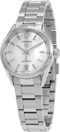 Tag Heuer Carrera Automatic White Mother of Pearl Dial Ladies Watch WBN2410-BA0621
