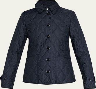 Burberry Collared Diamond Quilted Jacket