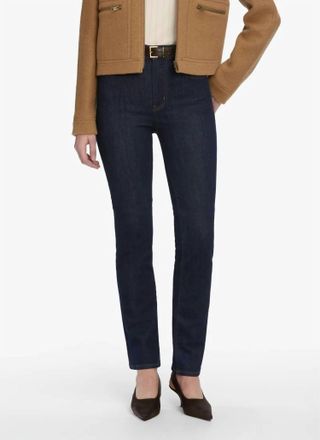 Frame Denim Pencil Straight Jeans In Indigo