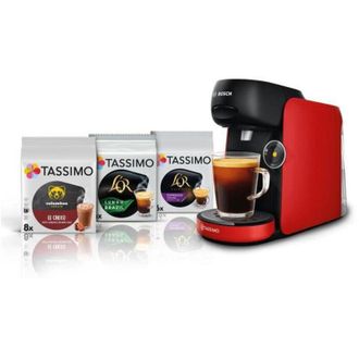 Bosch M&aacute;quina De Caf&eacute; + 3 Paquetes De T-discs Tassimo Finesse Tas163e - 1400 W - 0,7 L - Multi-bebidas - Intensityboost - Negro