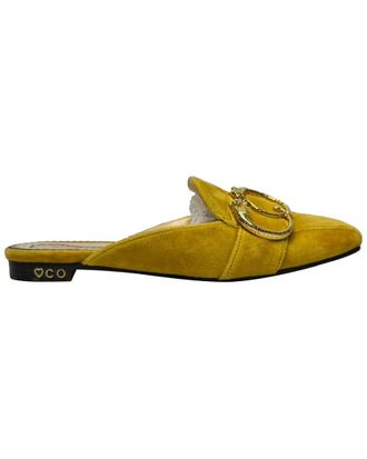 Charlotte Olympia Mens Velvet Buckle Detail Mule (Authentic Pre-Loved)