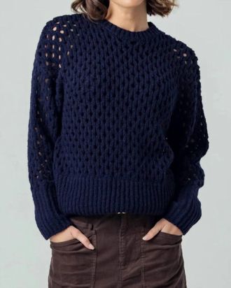 Sundays Fressia Knit Sweater In Navy