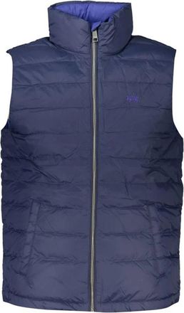 La Martina Mouwloze polyamide jas met borduursel en meerdere zakken - Heren - Bodywarmers - Blauw - L - Jassen