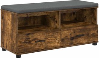 vidaXL Banco De Entrada Roble Ahumado 100 X 38 X 46 Cm Vidaxl