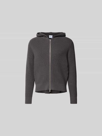 Won Hundred Regular Fit Jacke in Strick-Optik in Anthrazit, Gr&ouml;&szlig;e XL