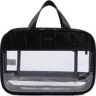Mytagalongs Box Quilted Clear Toiletry Case in Black at Nordstrom Rack