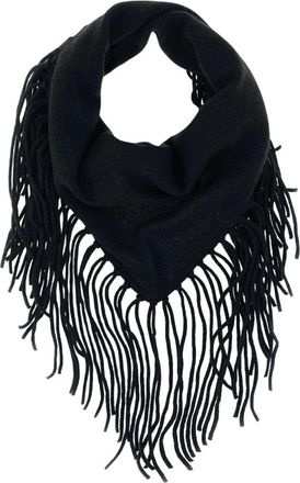 P.A.R.O.S.H. Pa&ntilde;uelo Bandana con Flecos - Accessories - Mujer - Negro - ONE SIZE
