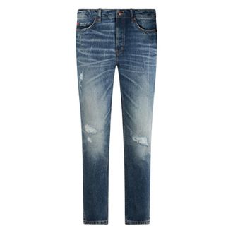 HUGO BOSS Hugo, Slim-fit Jeans, male, Blue, Size: W32 Slim Jeans in Elastic Denim