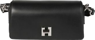 Hogan H01Y Rectangular Black Calfskin Shoulder Bag