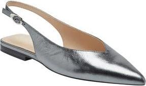 Marc Fisher Gabra Pointed Toe Slingback Flat in Pewter at Nordstrom Rack, Size 7.5