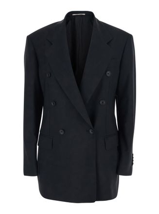 Tagliatore Black Notched Lapel Blazer