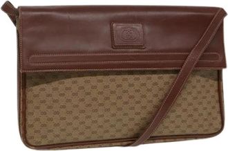 Gucci Pre-owned Canvas gucci-bags - Dames - Vintage Schoudertas - Bruin - ONE Size - Vintage