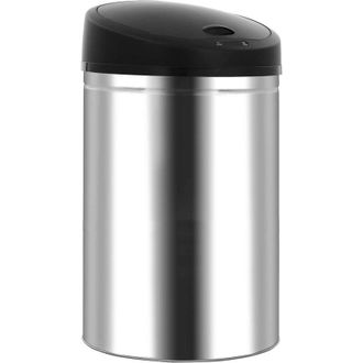 vidaXL Cestos De Papel Negro Acero Inoxidable Vidaxl