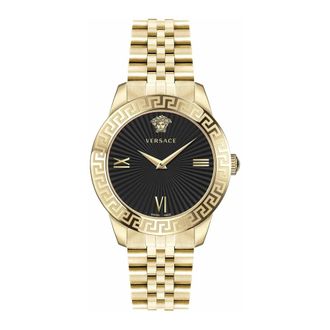 Versace Greca Signature Roestvrijstalen Armbandhorloge - Dames - Horloges - Geel - ONE Size - Accessoires