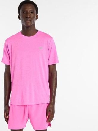 New Balance Mens RC Essential T-Shirt in Pink/Grey Poly Knit, size X-Large