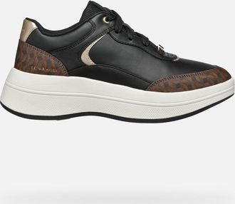 Geox Spherica Ecub-3 Woman Black/dark Brown, Size: 35