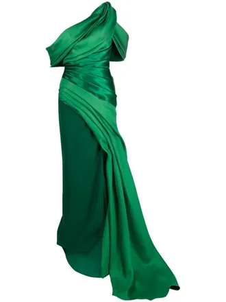 Gaby Charbachy Abito da sera monospalla - Verde