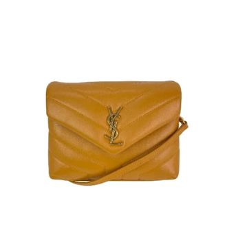 Saint Laurent Pre-owned Leather crossbody-bags - Dames - Pre-owned - Geel - Maat: ONE Size Leer