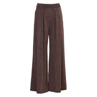 Momoni Dames, Broeken, Bruin, Maat: XS Viscose