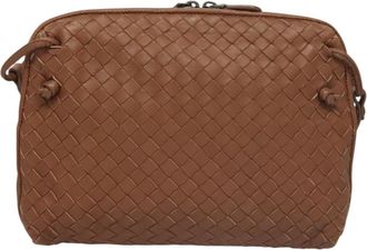 Bottega Veneta Intrecciato Leather Brown Leather Bag (Pre-Owned)