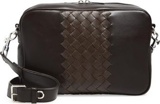 Bottega Veneta Smooth & Intrecciato Leather Camera Crossbody Bag in 2104 Fondant/Old Wood-Sil at Nordstrom