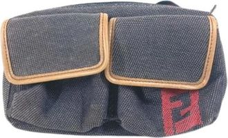 Fendi Pre-owned Vintage Belt Bag - Dames - Vintage Heuptassen - Blauw - ONE Size - Leer - Vintage