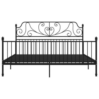 Berkfield Home Comfortable Bed Frame Black Metal 180x200 cm Super King