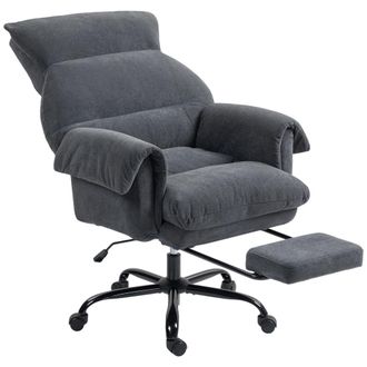 HOMCOM Silla de escritorio 80x80x114 cm gris oscuro