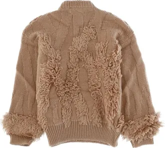 Circus Hotel Wool Blend Wide Fit Sweater - Beige