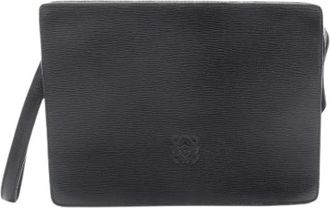 Loewe Pre-owned Clutch Bag - Dames - Vintage Clutch - Zwart - ONE Size - Leer - Vintage