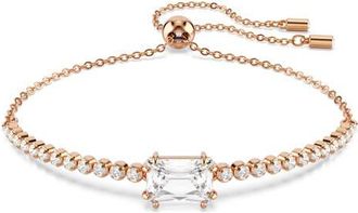 Swarovski Matrix Tennis Bracelet in Rose Gold/White at Nordstrom